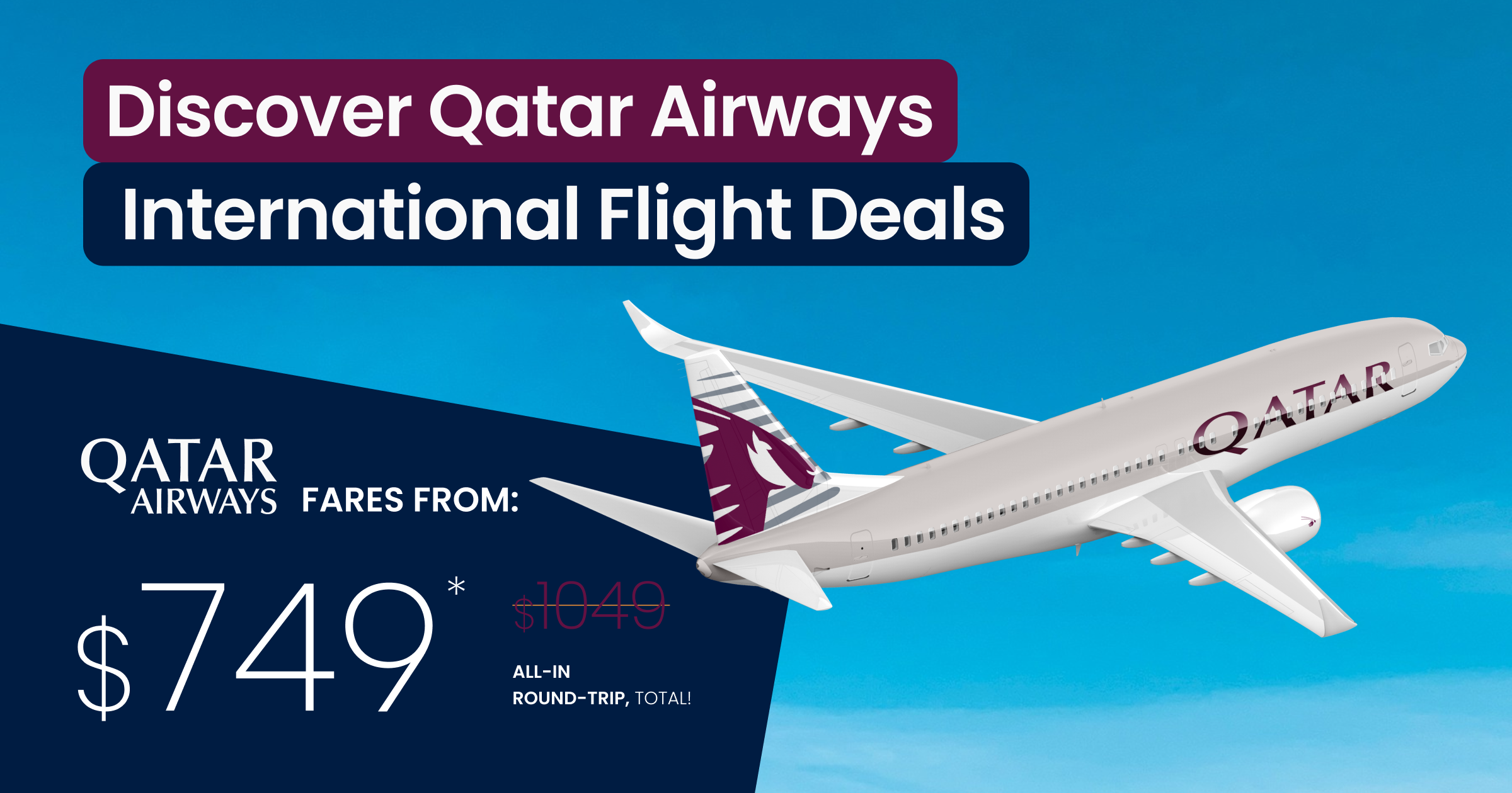 Up to 50%* Cheaper Qatar Airways Tickets, Qatar Airways Airfares and ...