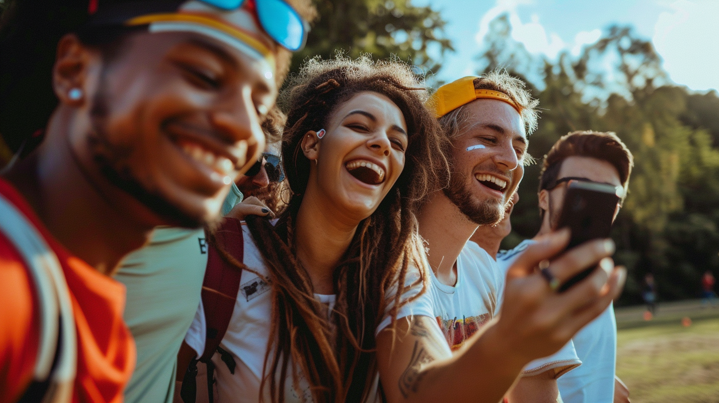 Team bonding on a group trip